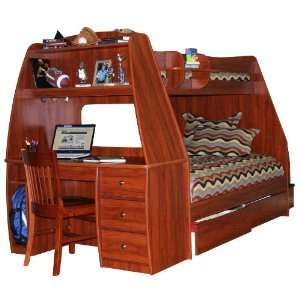  Twin over Full Bunk Bed with Desk & Stairs by Berg   10 