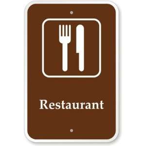  Restaurant (with Graphic) Aluminum Sign, 18 x 12 Office 
