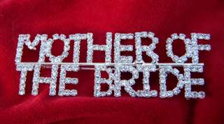   of the Bride Rhinestone Pin Great collectable wedding gift   2 3/4