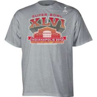 NFL Superbowl Super Bowl XLVI 46 Reebok Stadium Structure Tee T Shirt 