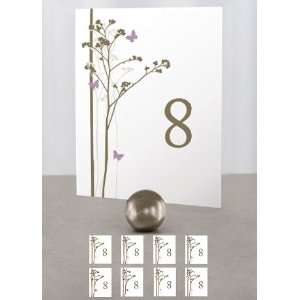  Romantic Butterfly Table Numbers Packs of 12 Style 1004 06 