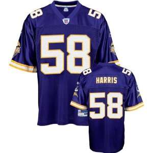  Napoleon Harris Purple Reebok NFL Minnesota Vikings 