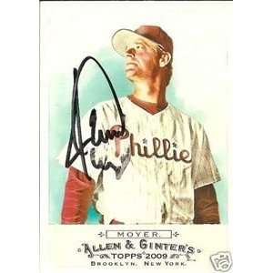  Jamie Moyer Signed 2009 Allen & Ginter Phillies Card 