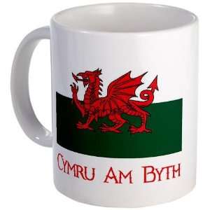  Welsh Flag and Motto Family Mug by  Kitchen 