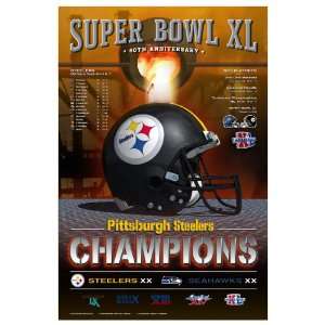  Super Bowl XL Champs Poster   The Pittsburgh Steelers 