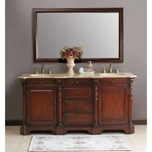  Knoll (double) 72 Inch Traditional Bathroom Vanity W Top 