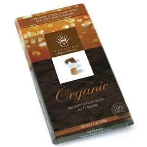 Dark Chocolate with Sea Salt & Caramel Organic Bar 3.5oz 12 Count 
