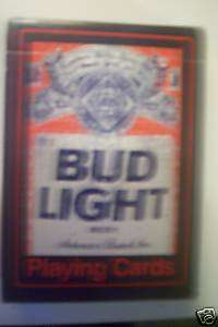 BUD LIGHT COLLECTABLE PLAYING CARDS. EXELENT SHAPE  