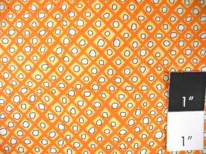 Terrie Mangat Buddha Party Dot Plaid Orange Fabric ByYd  