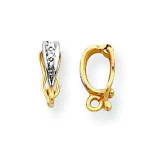    14k Goldy Pearl Enhancer w/ Diamond Accent Pendant Setting Jewelry