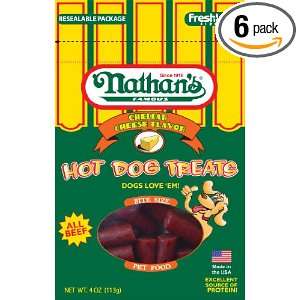 Nathans Famous Cheddar Cheese, 4 Ounce Bags (Pack of 6)  