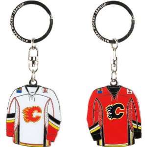  Jf Sports Calgary Flames Home & Away Jersey Keychain   2 