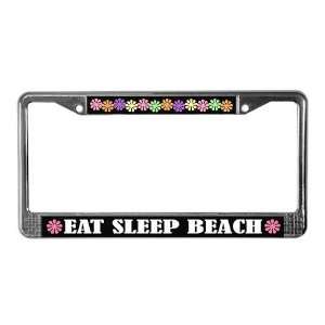  Eat Sleep Beach License Plate Frame by  Sports 