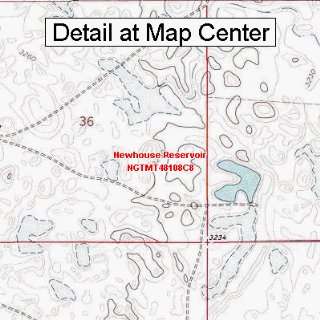  USGS Topographic Quadrangle Map   Newhouse Reservoir 
