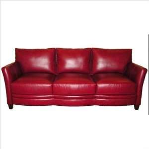    Bundle 94 Florida Bark Leather Sofa in Lipstick Red