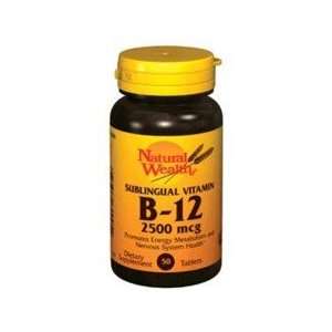  Natural Wealth Vitamin B 12 Sublingual Talets 2500 Mcg 50 