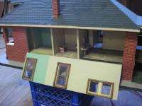 Vintage Chicago Bungalow Style Dollhouse with Furniture  