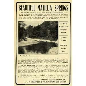   Matilija Springs Nordhoff Calif.   Original Print Ad