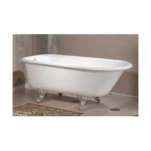  Cheviot 61 Inches Classic Cast Iron White Clawfoot Tub 