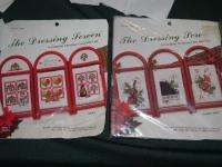   Christmas Old World Screens Cross Stitch Kit Music Quilts Penquin RARE