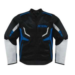  Icon Compound Hybrid Motorcycle Jacket Blue LG Automotive