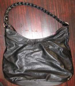 Strada Black Six Pocket Medium Hobo Handbag  