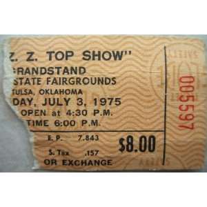  ZZ Top ticket stubb 