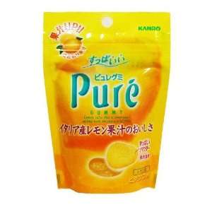Japanese Kanro Puré Gummy Candy Lemon Flavor   1.6 Oz  