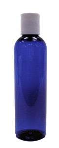 Empty Blue Plastic Lotion Bottles w/Disc Cap   4oz  