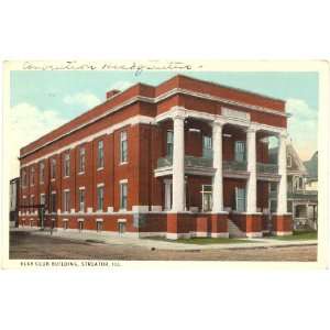   Postcard   Elks Club Building   Streator Illinois 