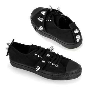  DEMONIA DEVIANT 04 Black Canvas Sneakers 