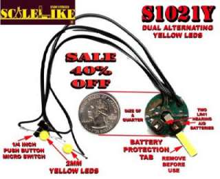SCALELIKE S1021Y DUAL YELLOW BRIGHT STROBE LIGHT PROUDLY BUILT IN 