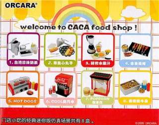 Orcara Caca Food Shop Miniature re ment set of 8  