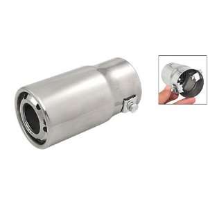  Amico Car Silver Tone Stainless Steel Tail Exhaust Pipe 