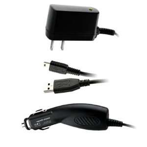   Car Charger and Home AC Charger and USB Cable For Samsung Rugby Smart