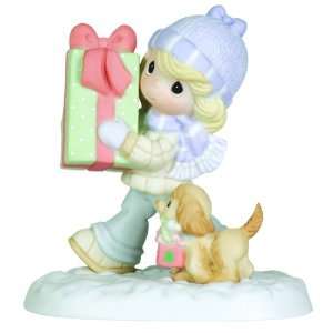  Precious Moments Girl With Gift Box And Puppy Figurine It 