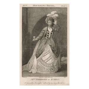 Sarah Siddons as Zara in Congreves the Mourning Bride Stretched 