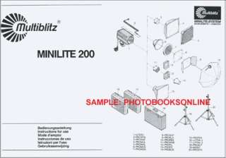 Multiblitz Minilite 200 Instruction Manual Multi Language  
