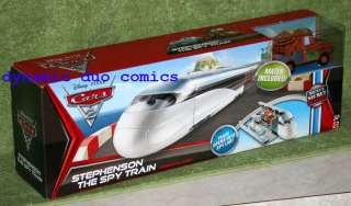 Disney Pixar Cars 2 STEPHENSON The Spy Train Playset with MATER  