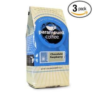 Paramount Chocolate Raspberry Ground Coffee, 12 Ounce Bags (Pack of 3 