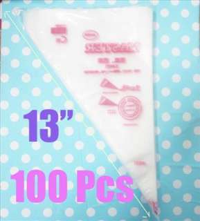 100 pcs Disposable Pastry Icing Piping Bags for Cake Decoration