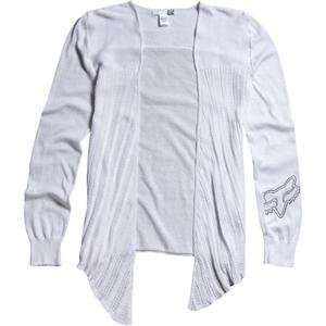   Fox Racing Womens Extension Cardi Sweater   Small/White Automotive