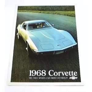    1968 68 Chevrolet Chevy CORVETTE BROCHURE Stingray 