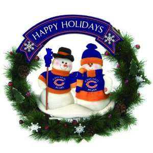  Chicago Bears 20 Team Snowman Wreath