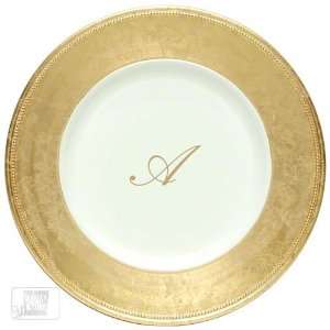 Jay Import Company 1320117C 13 Plastic Gold Monogram A Charger 
