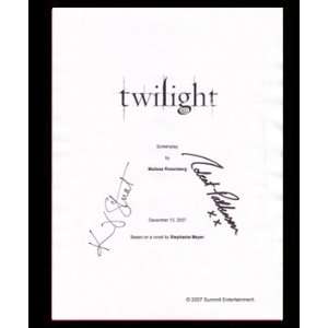   Movie Script Signed by Stewart & Pattinson 