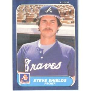  1986 Fleer # 527 Steve Shields Atlanta Braves Baseball 