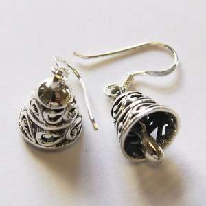   Bell Earrings 925sterling Silver Bell Have Sound 
