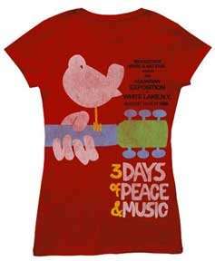  Woodstock   Upstate 69 Juniors Babydoll T Shirt Clothing