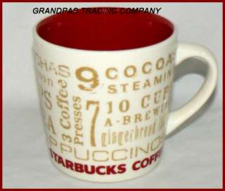   Mug 2008 12 Days of Starbucks Christmas Holiday 14 oz Latte Cup  